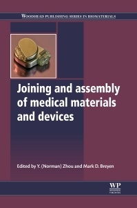 Couverture de l’ouvrage Joining and Assembly of Medical Materials and Devices