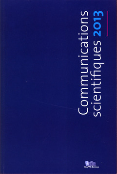 Couverture de l’ouvrage Communications scientifiques MAPAR 2013