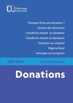Couverture de l’ouvrage Donations 2013