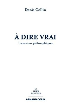 Cover of the book À dire vrai - Incursions philosophiques