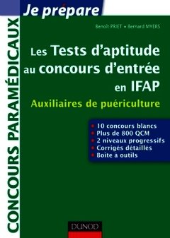 Cover of the book Les tests d'aptitude au concours d'entrée en IFAP - Auxiliaires de puériculture