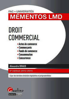 Cover of the book Droit commercial