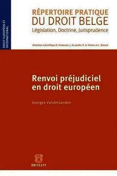 Couverture de l’ouvrage Renvoi préjudiciel en droit européen