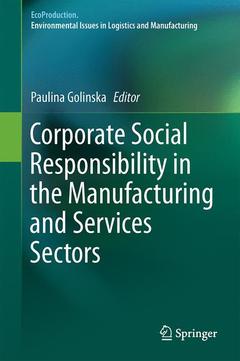 Couverture de l’ouvrage Corporate Social Responsibility in the Manufacturing and Services Sectors
