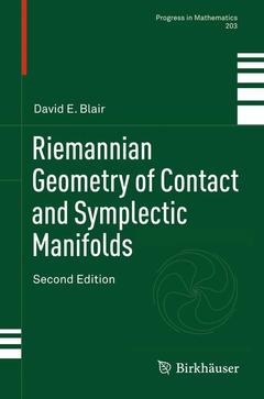 Couverture de l’ouvrage Riemannian Geometry of Contact and Symplectic Manifolds