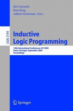Couverture de l’ouvrage Inductive Logic Programming