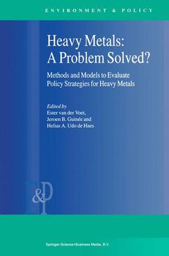 Couverture de l’ouvrage Heavy Metals: A Problem Solved?