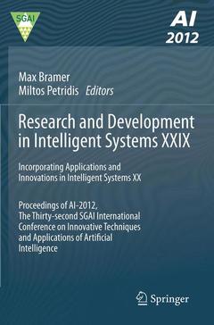 Couverture de l’ouvrage Research and Development in Intelligent Systems XXIX