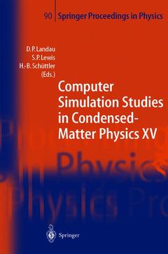 Couverture de l’ouvrage Computer Simulation Studies in Condensed-Matter Physics XV