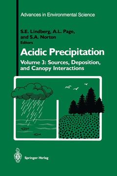 Couverture de l’ouvrage Acidic Precipitation