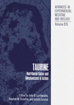 Couverture de l’ouvrage Taurine