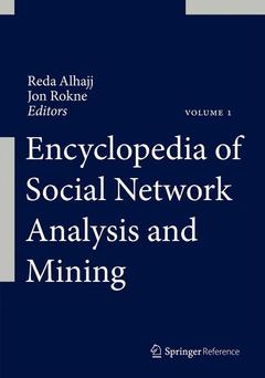 Couverture de l’ouvrage Encyclopedia of Social Network Analysis and Mining