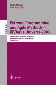 Couverture de l’ouvrage Extreme Programming and Agile Methods - XP/Agile Universe 2003