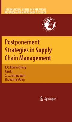 Cover of the book Postponement Strategies in Supply Chain Management