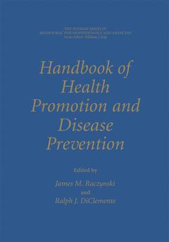 Couverture de l’ouvrage Handbook of Health Promotion and Disease Prevention