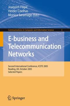 Couverture de l’ouvrage E-business and Telecommunication Networks