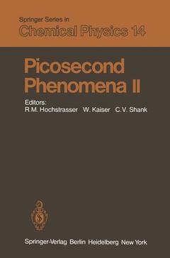 Couverture de l’ouvrage Picosecond Phenomena II