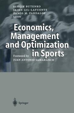 Couverture de l’ouvrage Economics, Management and Optimization in Sports