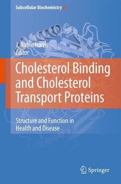Couverture de l’ouvrage Cholesterol Binding and Cholesterol Transport Proteins: