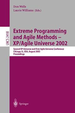 Couverture de l’ouvrage Extreme Programming and Agile Methods - XP/Agile Universe 2002