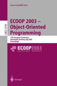 Couverture de l’ouvrage ECOOP 2003 - Object-Oriented Programming
