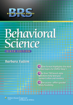 Couverture de l’ouvrage BRS Behavioral Science 