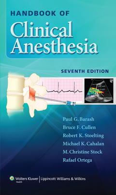 Couverture de l’ouvrage Handbook of Clinical Anesthesia