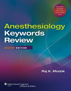 Cover of the book Anesthesiology Keywords Review