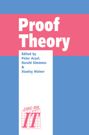 Couverture de l’ouvrage Proof Theory