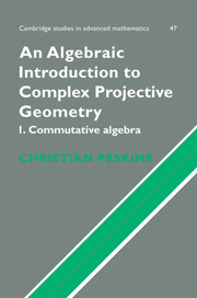 Couverture de l’ouvrage An Algebraic Introduction to Complex Projective Geometry