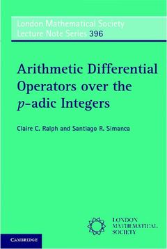 Couverture de l’ouvrage Arithmetic Differential Operators over the p-adic Integers
