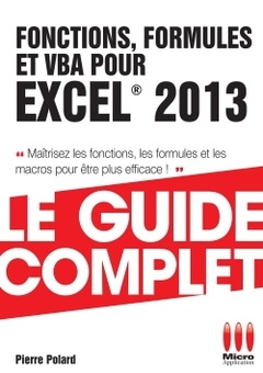 Couverture de l’ouvrage GUIDE COMPLET FONCTIONS FORMULES EXCEL 2013