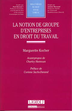 Cover of the book la notion de groupe d'entreprises en droit du travail