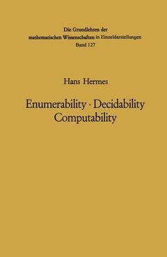 Cover of the book Enumerability · Decidability Computability