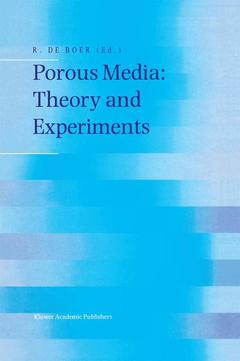 Couverture de l’ouvrage Porous Media: Theory and Experiments