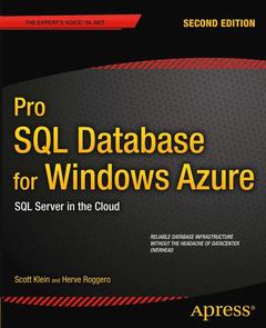 Couverture de l’ouvrage Pro SQL Database for Windows Azure