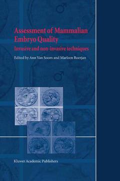 Couverture de l’ouvrage Assessment of Mammalian Embryo Quality