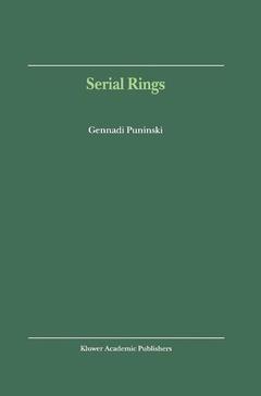 Cover of the book Serial Rings
