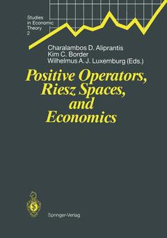 Couverture de l’ouvrage Positive Operators, Riesz Spaces, and Economics