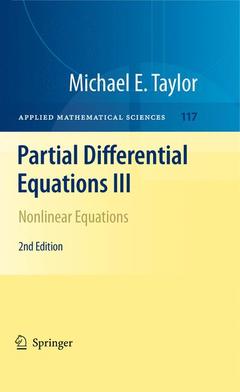 Couverture de l’ouvrage Partial Differential Equations III