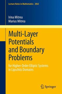 Couverture de l’ouvrage Multi-Layer Potentials and Boundary Problems
