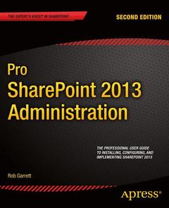 Couverture de l’ouvrage Pro SharePoint 2013 Administration