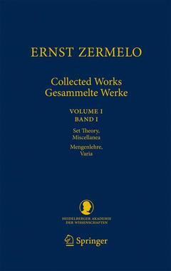 Cover of the book Ernst Zermelo - Collected Works/Gesammelte Werke