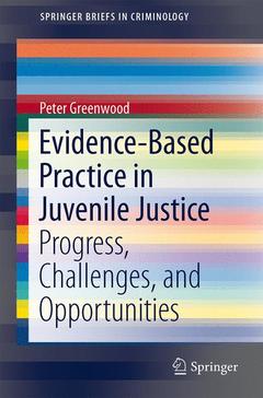 Couverture de l’ouvrage Evidence-Based Practice in Juvenile Justice