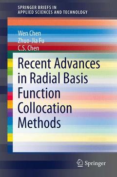 Couverture de l’ouvrage Recent Advances in Radial Basis Function Collocation Methods