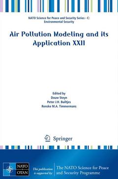 Couverture de l’ouvrage Air Pollution Modeling and its Application XXII