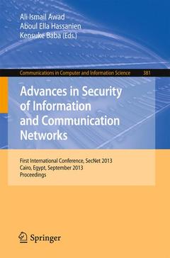 Couverture de l’ouvrage Advances in Security of Information and Communication Networks