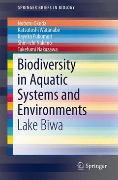 Couverture de l’ouvrage Biodiversity in Aquatic Systems and Environments