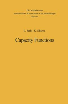 Couverture de l’ouvrage Capacity Functions