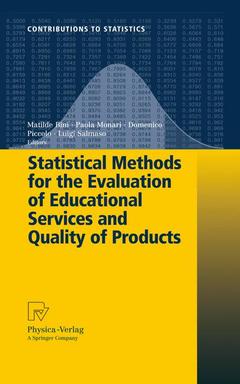 Couverture de l’ouvrage Statistical Methods for the Evaluation of Educational Services and Quality of Products